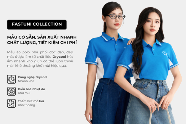 FastUni blue polo uniform material