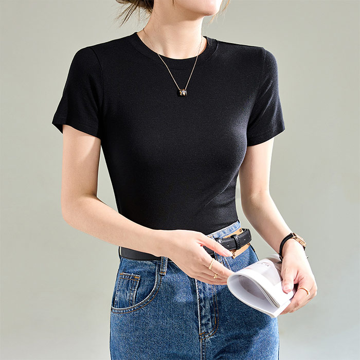 Elegant and luxurious Korean export women's T-shirt model