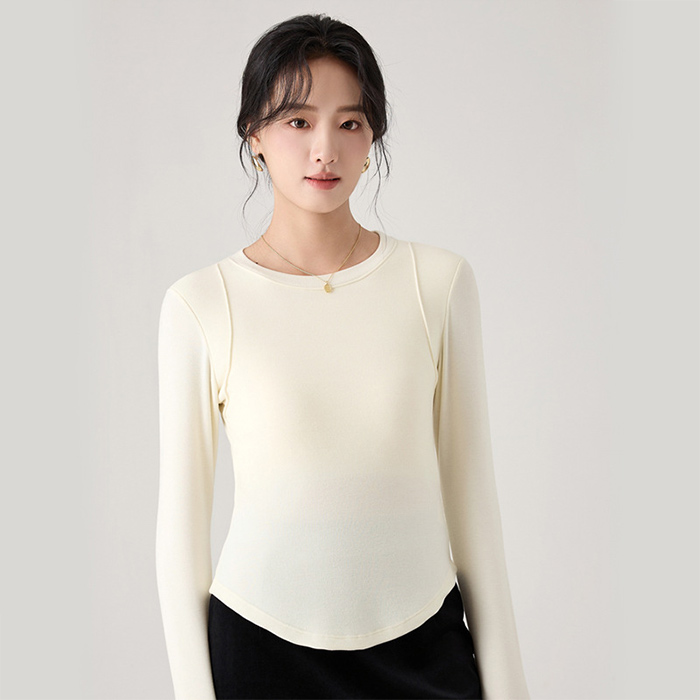 Elegant and classy with high quality long sleeve women's t-shirt