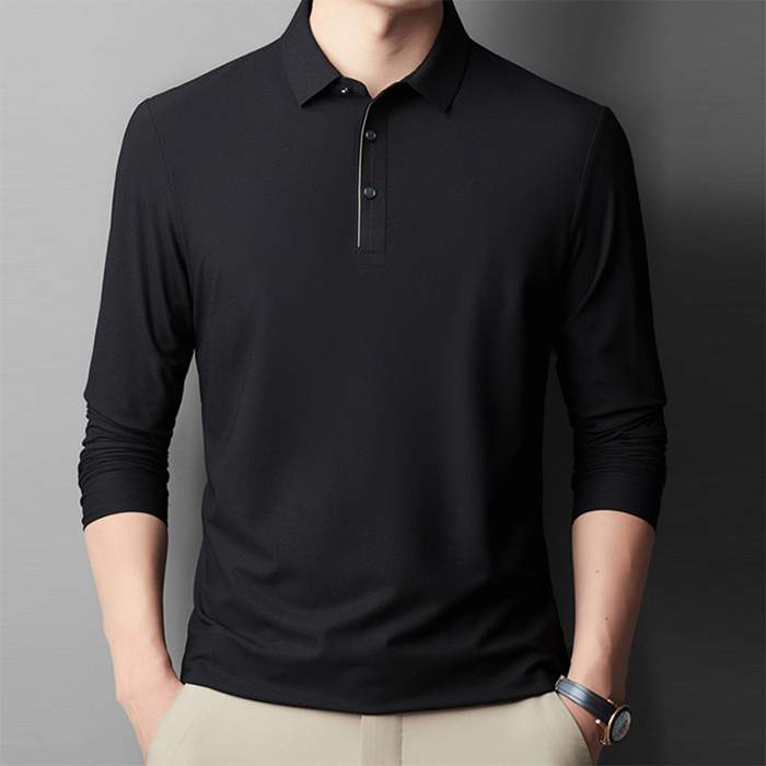 Men's long sleeve polo shirt export model