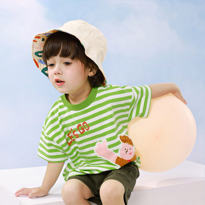 High quality export round neck boy t-shirt model