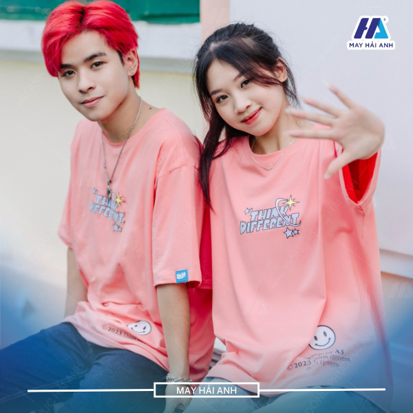 Pink T-shirt for class uniform, teambuilding