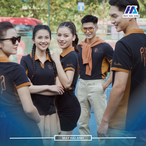 Black shirt with orange side stripes