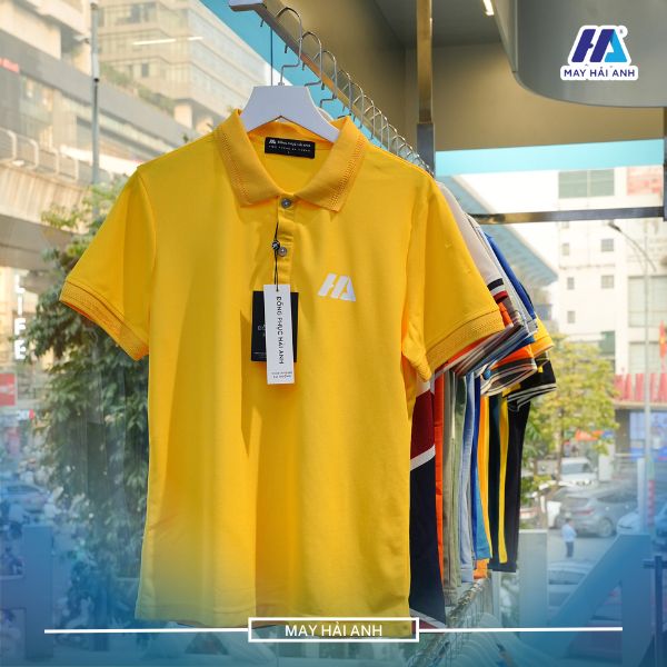 Yellow polo uniform shirt brings a neat and tidy feeling