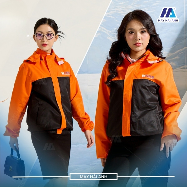 Orange uniform jacket design with unique zipper cover