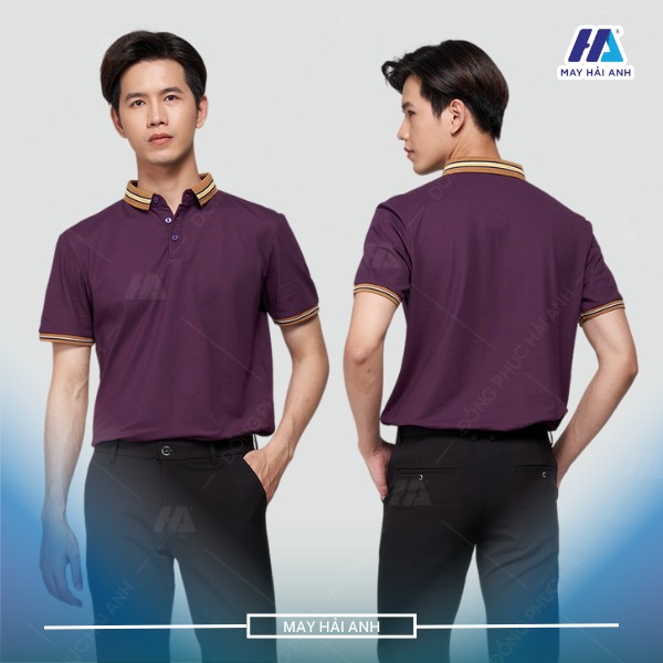 Purple and orange uniform shirt
