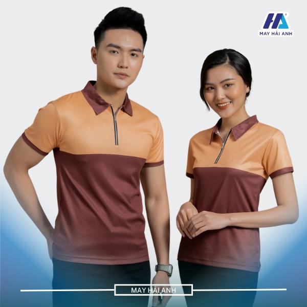 Dynamic and elegant brown zipper shirt