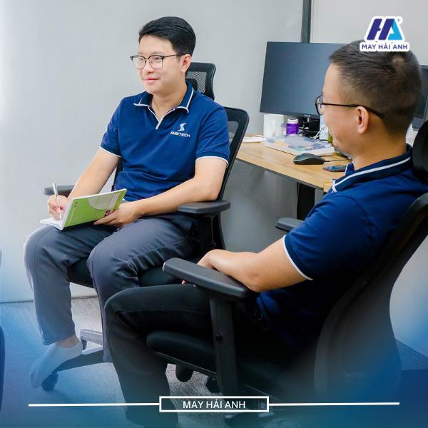 Blue polo shirt uniform