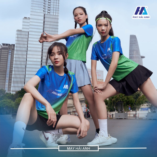 Blue round neck Team Building shirt with heat transfer printing