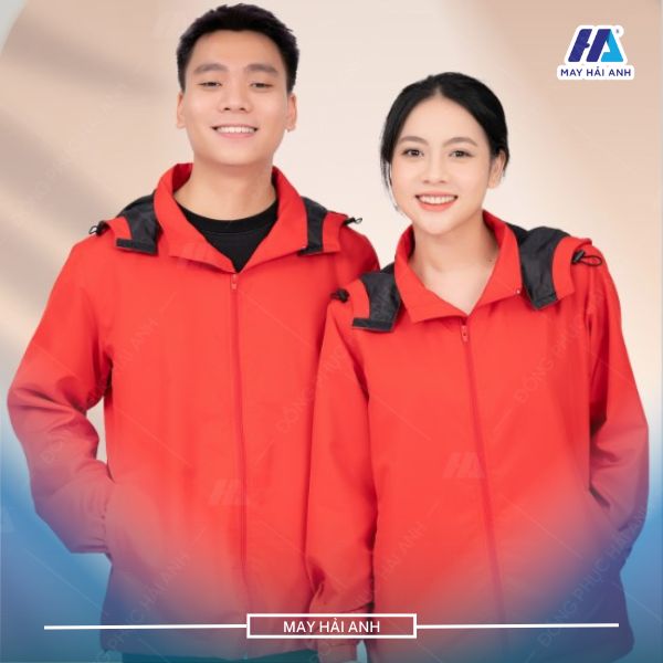 Red winter uniform is bright and warm