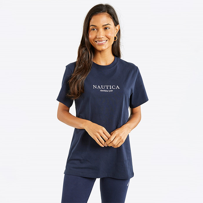 Nautica branded fashion women's t-shirt for export